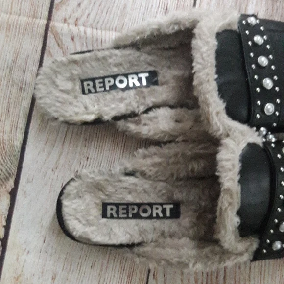Report faux fur lined jewel embellished mules - Picture 4 of 8